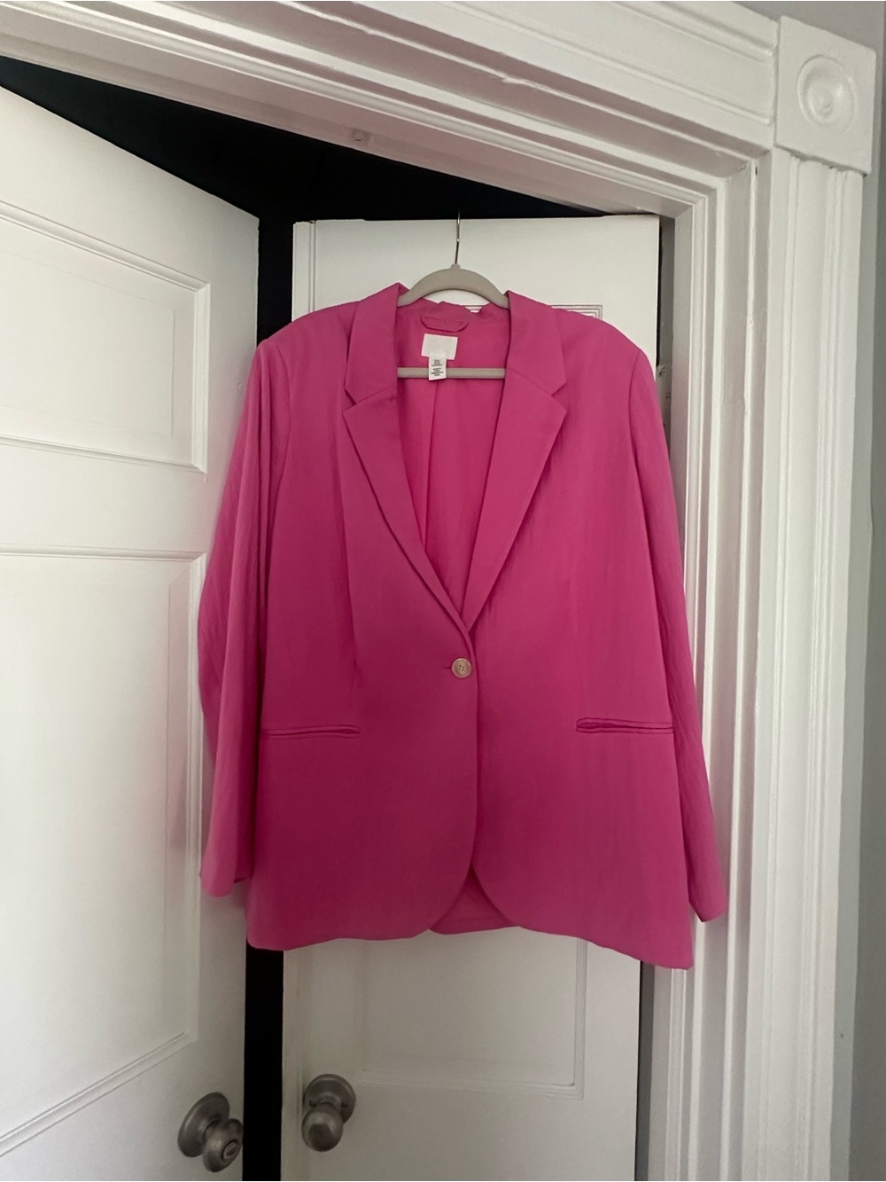 H&M Fuchsia Single-Button Blazer
